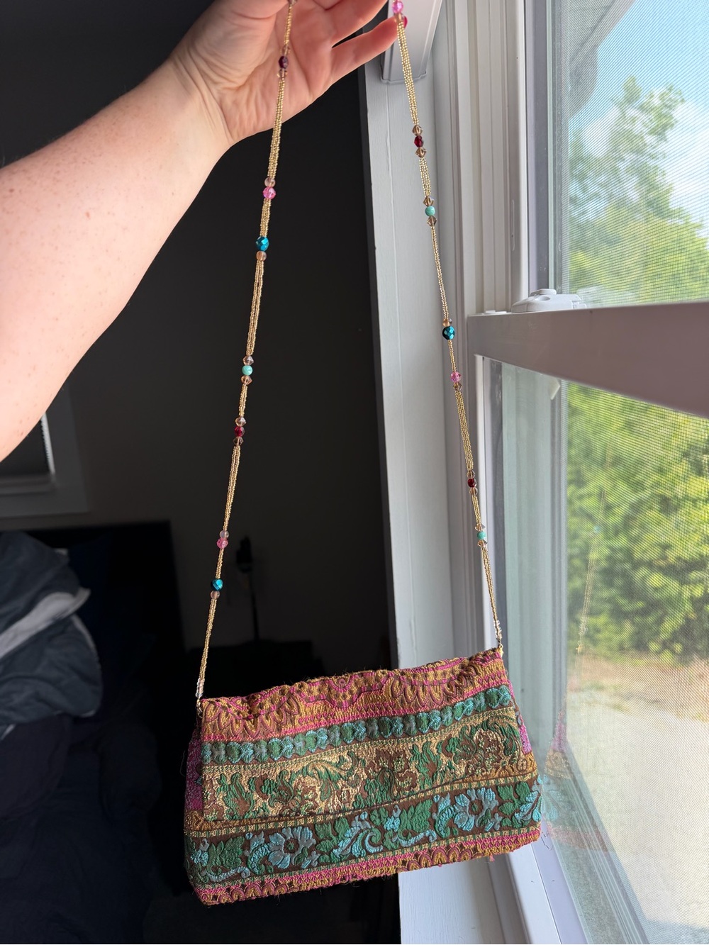 Lisa Violetto Handcrafted Multicolor Crossbody Purse
